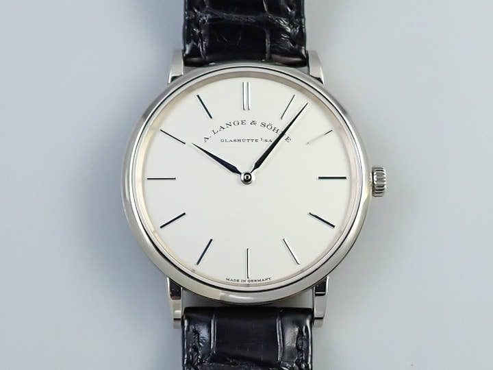 A.ランゲ&ゾーネ サクソニア フラッハ Ref.201.027 シルバー文字盤 美品 66706T1K