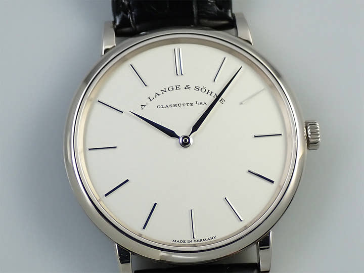 A.ランゲ&ゾーネ サクソニア フラッハ Ref.201.027 シルバー文字盤 美品 66706T1K