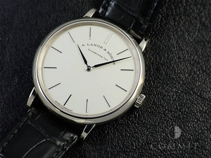 A.ランゲ&ゾーネ サクソニア フラッハ Ref.201.027 シルバー文字盤 美品 66706T1K