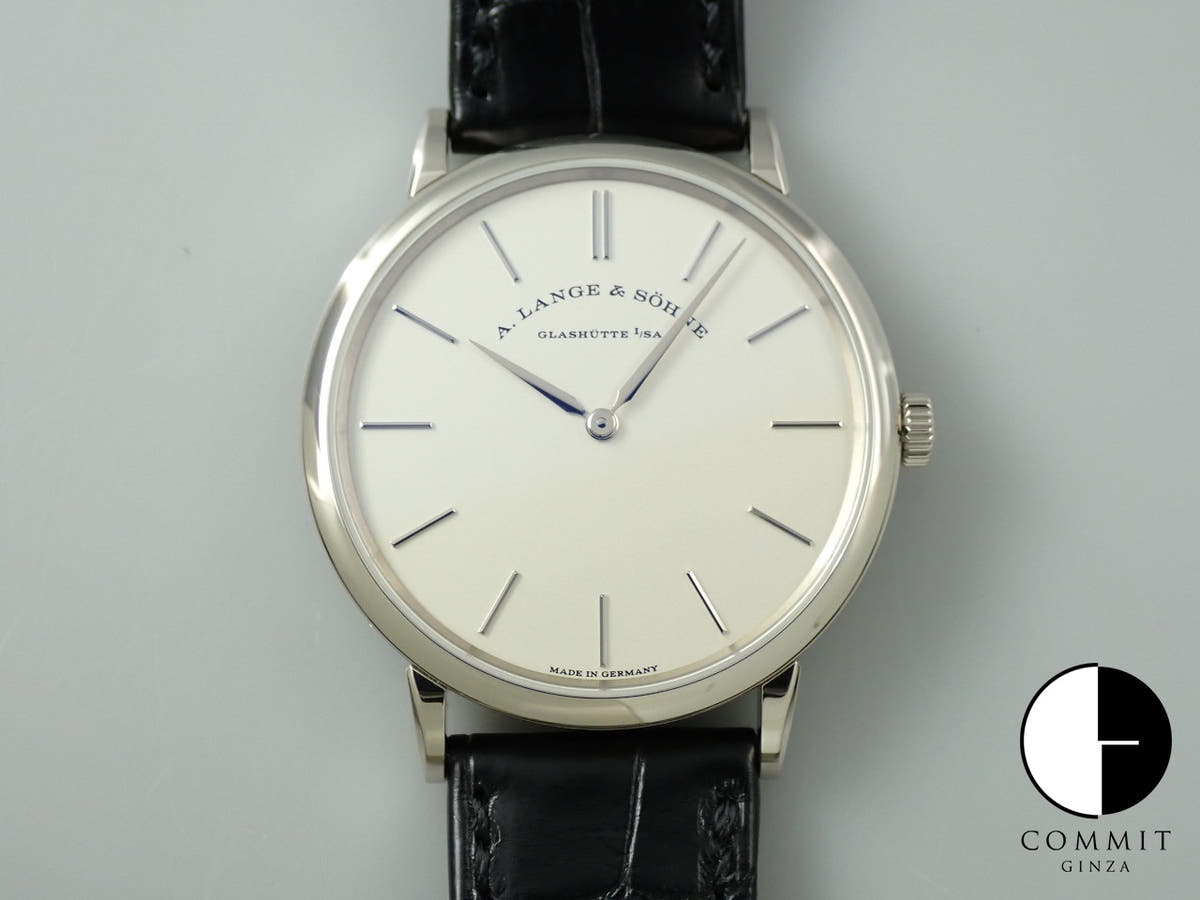 A.ランゲ&ゾーネ サクソニア フラッハ Ref.201.027 シルバー文字盤 美品 J94F3ZSK