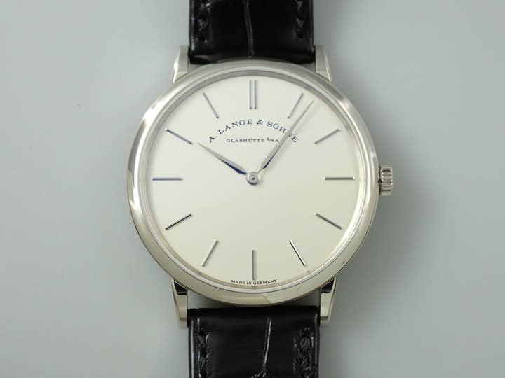 A.ランゲ&ゾーネ サクソニア フラッハ Ref.201.027 シルバー文字盤 美品 J94F3ZSK
