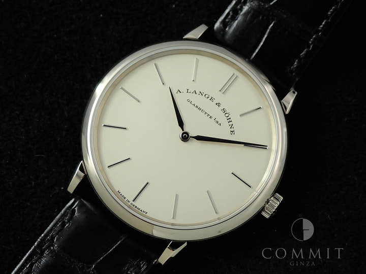 A.ランゲ&ゾーネ サクソニア フラッハ Ref.201.027 シルバー文字盤 美品 J94F3ZSK