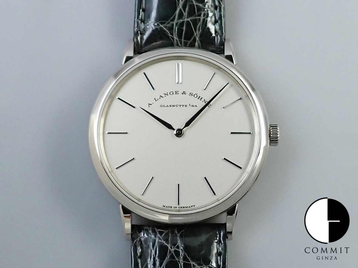 A.ランゲ&ゾーネ サクソニア フラッハ Ref.201.027 シルバー文字盤 美品 HC944790