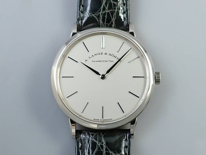 A.ランゲ&ゾーネ サクソニア フラッハ Ref.201.027 シルバー文字盤 美品 HC944790