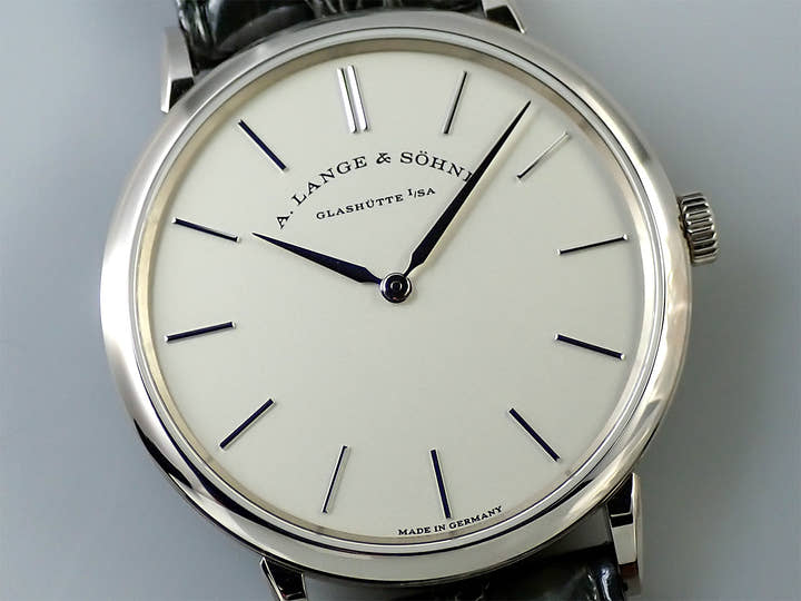 A.ランゲ&ゾーネ サクソニア フラッハ Ref.201.027 シルバー文字盤 美品 HC944790