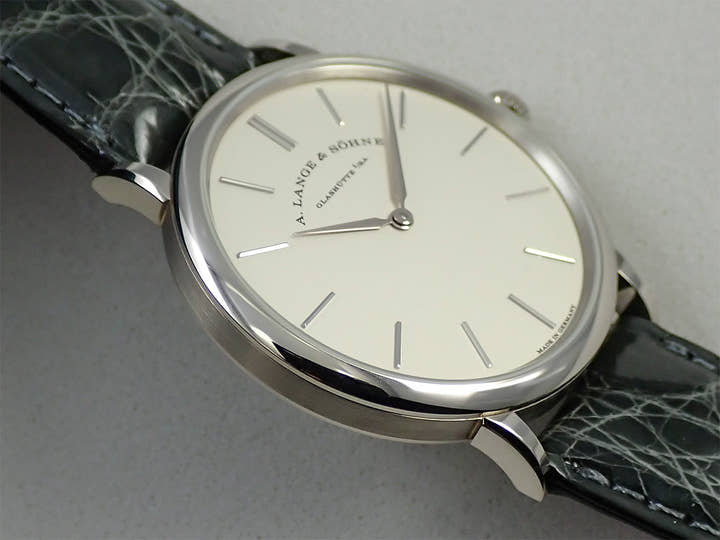 A.ランゲ&ゾーネ サクソニア フラッハ Ref.201.027 シルバー文字盤 美品 HC944790