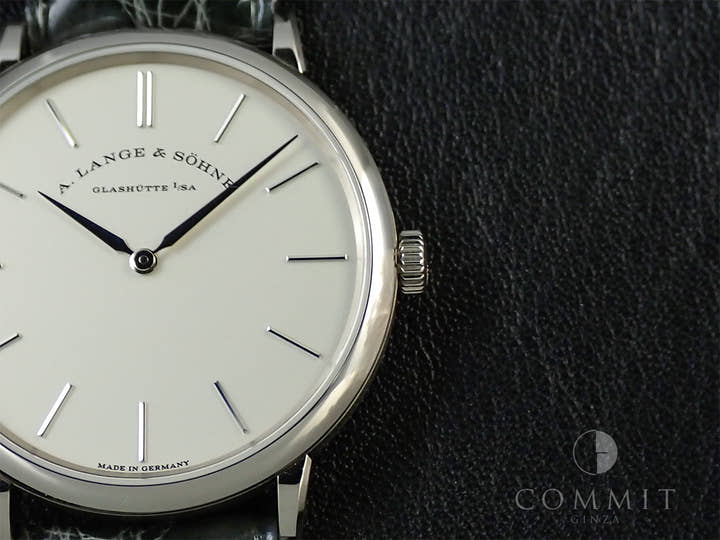 A.ランゲ&ゾーネ サクソニア フラッハ Ref.201.027 シルバー文字盤 美品 HC944790