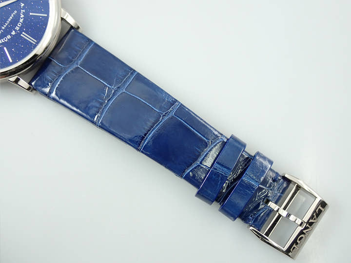 A.ランゲ&ゾーネ サクソニア フラッハ Ref.205.086 コッパーブルー文字盤 中古 32C11L0X