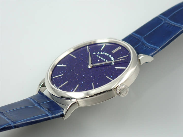 A.ランゲ&ゾーネ サクソニア フラッハ Ref.205.086 コッパーブルー文字盤 中古 32C11L0X