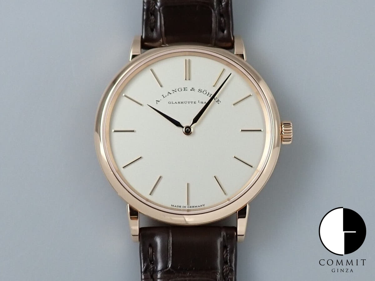 A.ランゲ&ゾーネ サクソニア フラッハ Ref.201.033 シルバー文字盤 中古 3RK4P3HS