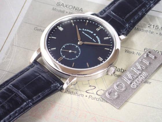 A.ランゲ&ゾーネ サクソニア Ref.215.029 ブラック文字盤 中古 saxonia