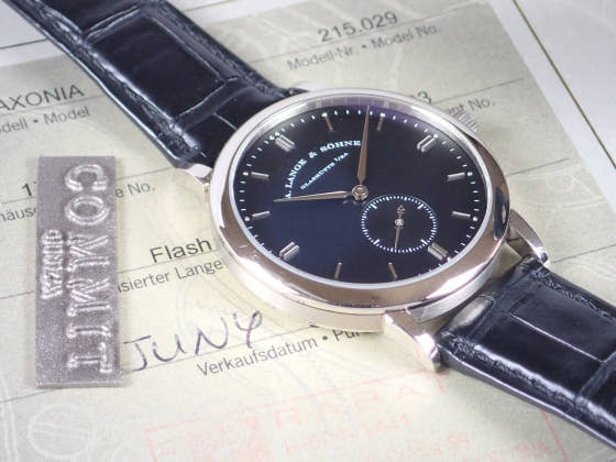 A.ランゲ&ゾーネ サクソニア Ref.215.029 ブラック文字盤 中古 saxonia