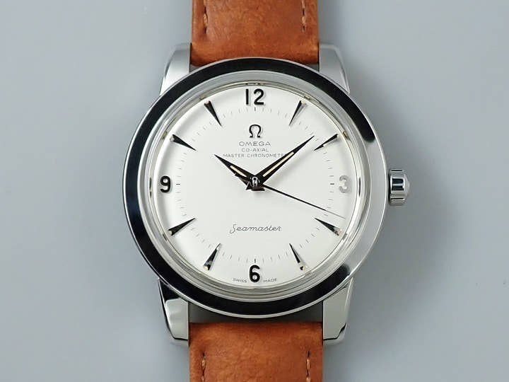 オメガ シーマスター 1948 コーアクシャル マスター クロノメーター 38mm Ref.511.13.38.20.02.001 シルバー文字盤 美品 Z4125245