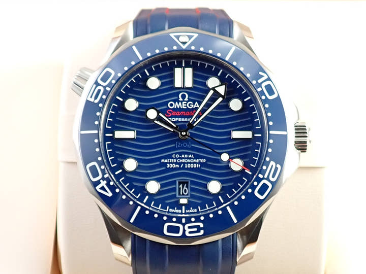 オメガ シーマスター ダイバー 300M コーアクシャル マスター クロノメーター 42MM Ref.210.32.42.20.03.001 ブルー文字盤 美品 F9VFVSV4
