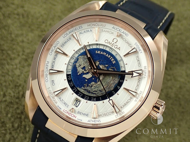 Omega Seamaster Aqua Terra GMT World Timer Ref.220.53.43.22.02.001 Silver Dial Used 5KST0600