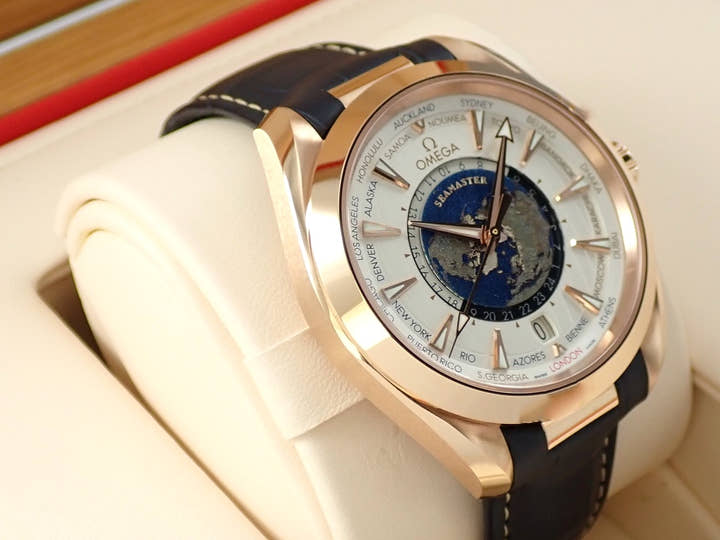 Omega Seamaster Aqua Terra GMT World Timer Ref.220.53.43.22.02.001 Silver Dial Used 5KST0600