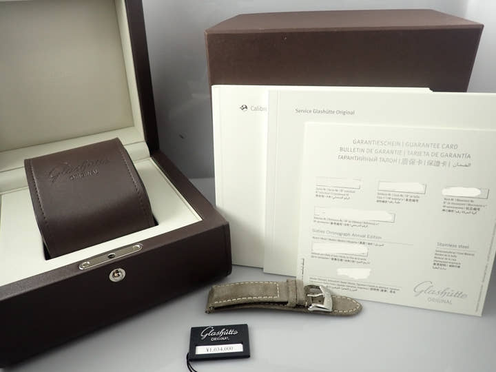 グラスヒュッテオリジナル セネタ シックスティーズ クロノグラフ Ref.1-39-34-04-22-04 グレイシャーブルー文字盤 極美品 RI588087