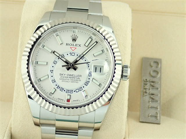 ロレックス スカイドゥエラー Ref.326934 ホワイト文字盤 中古 sky-dweller-12 オイスターブレスレット