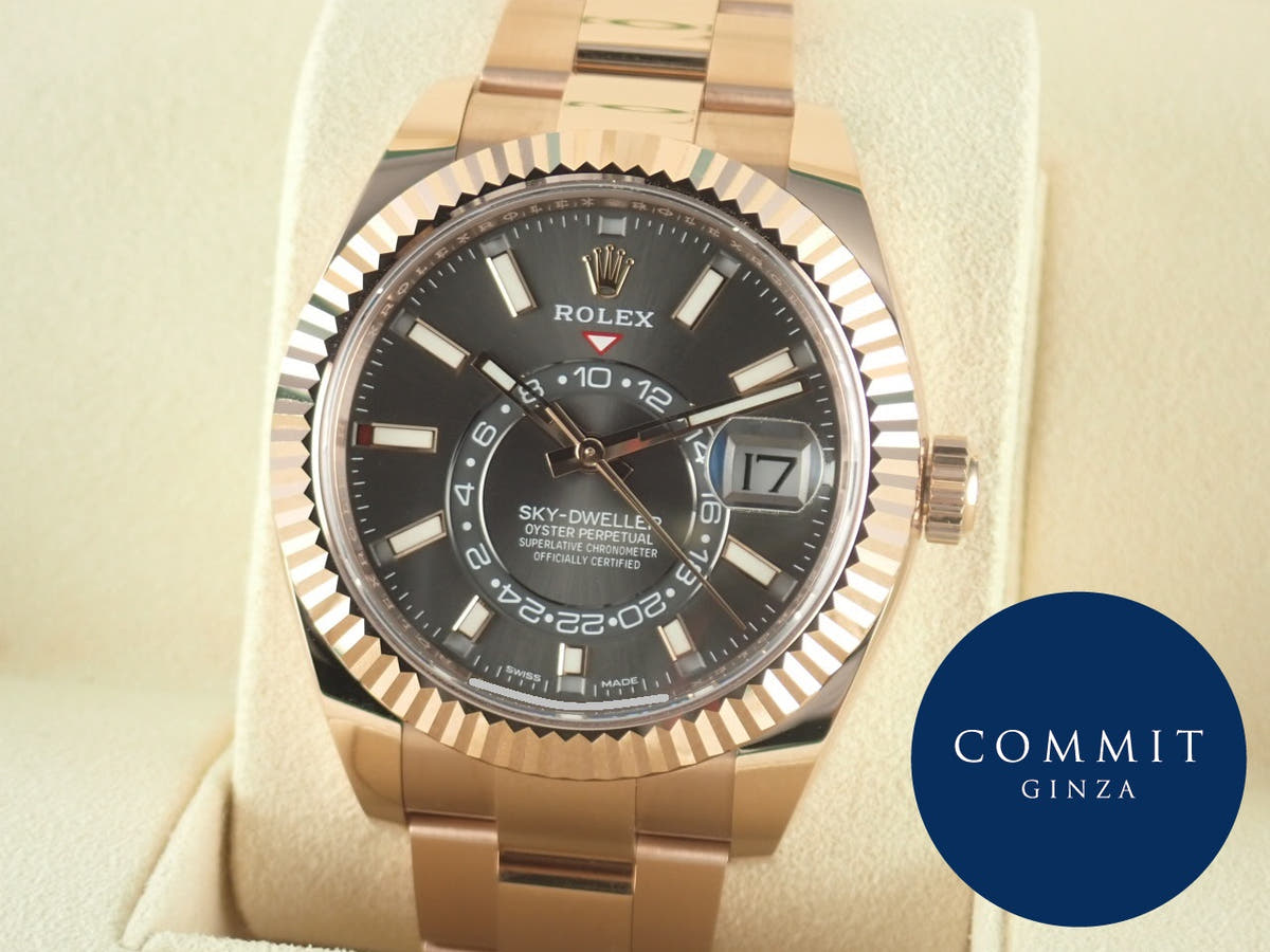 ロレックス スカイドゥエラー Ref.326935 ダークロジウム文字盤 未使用 sky-dweller-14 オイスターブレスレット