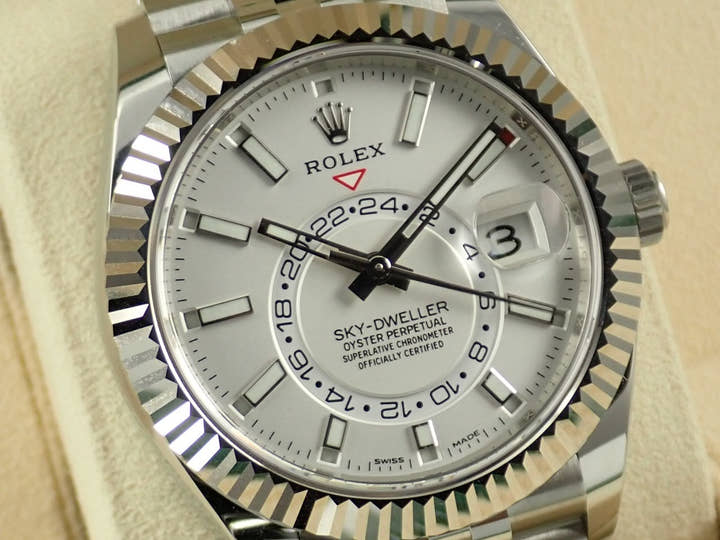 ロレックス スカイドゥエラー Ref.326934 ステンレススチール/ホワイトゴールド ホワイト文字盤 ジュビリーブレスレット 未使用 SKUHA045