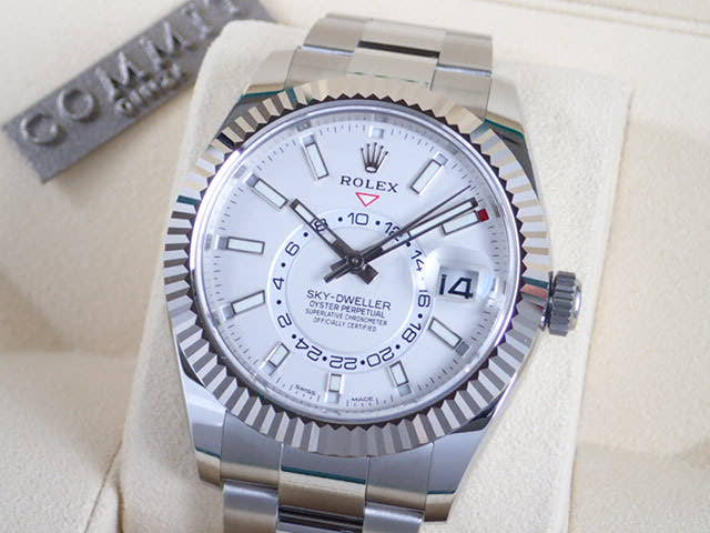 ロレックス スカイドゥエラー Ref.326934 ホワイト文字盤 未使用 sky-dweller-2 オイスターブレスレット