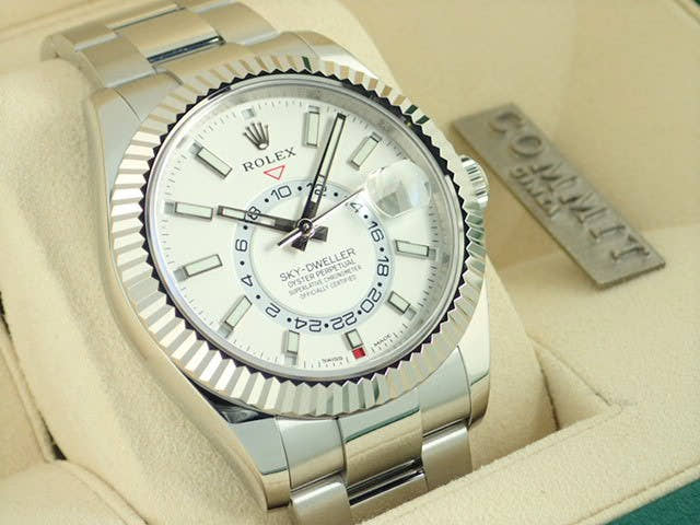 ロレックス スカイドゥエラー Ref.326934 ホワイト文字盤 中古 sky-dweller-12 オイスターブレスレット