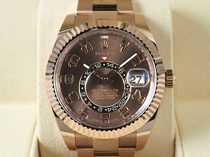 ロレックス スカイドゥエラー Ref.326935 エバーローズゴールド チョコレートアラビア文字盤 オイスターブレスレット