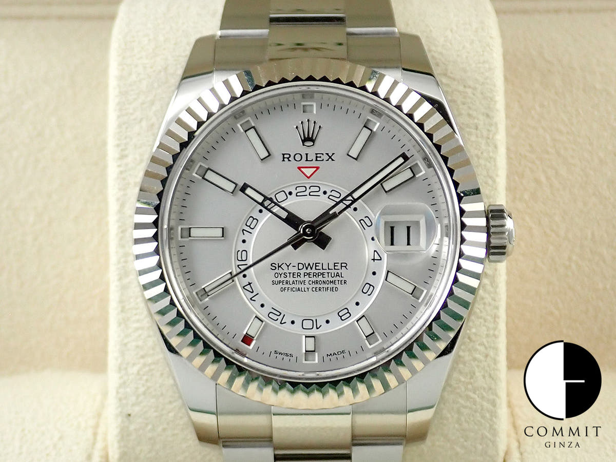 ロレックス スカイドゥエラー Ref.326934 ステンレススチール/ホワイトゴールド ホワイト文字盤 オイスターブレスレット