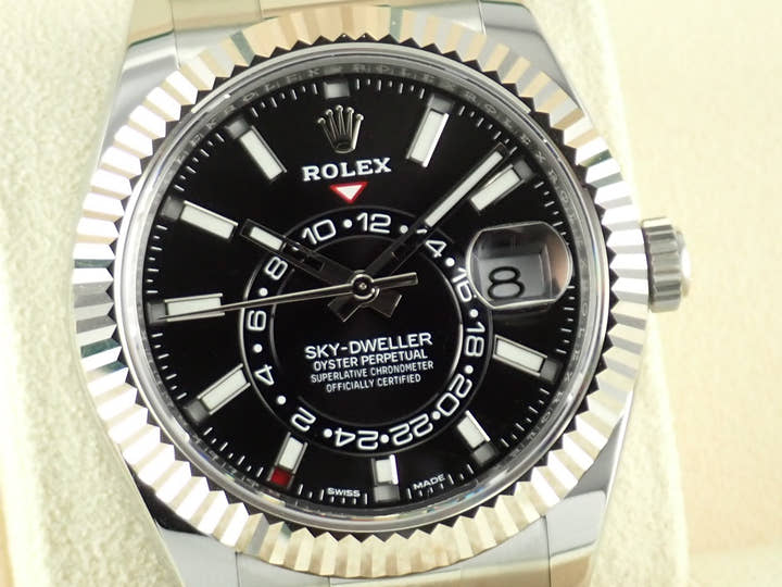 ロレックス スカイドゥエラー Ref.326934 ブラック文字盤 未使用 sky-dweller-22 オイスターブレスレット