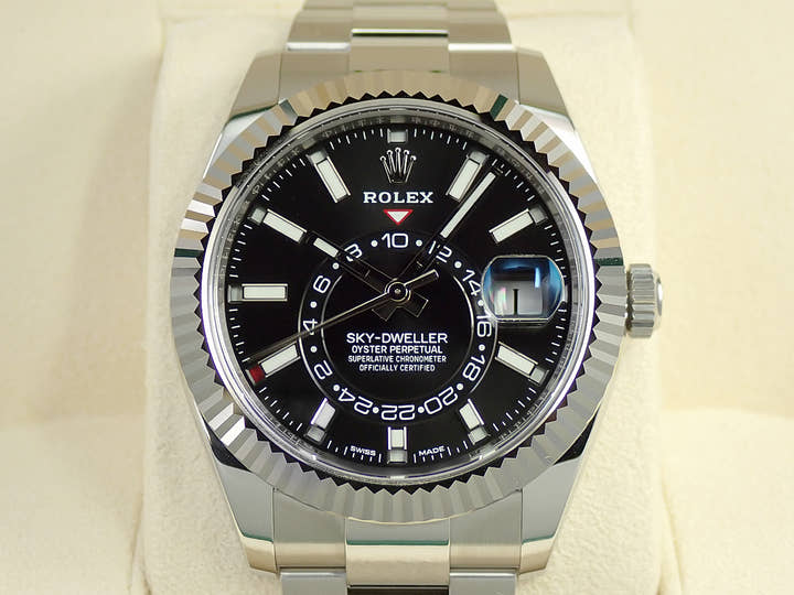 ロレックス スカイドゥエラー Ref.326934 ステンレススチール/ホワイトゴールド ブラック文字盤 オイスターブレスレット