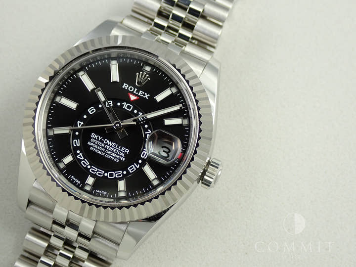 ロレックス スカイドゥエラー Ref.326934 ステンレススチール/ホワイトゴールド ブラック文字盤 ジュビリーブレスレット 美品 LY00L7P0