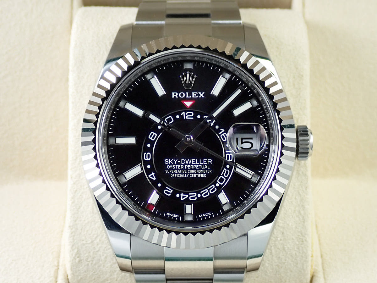 ロレックス スカイドゥエラー Ref.326934 ステンレススチール/ホワイトゴールド ブラック文字盤 オイスターブレスレット