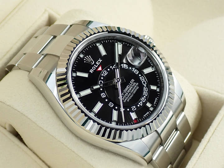 ロレックス スカイドゥエラー Ref.326934 ステンレススチール/ホワイトゴールド ブラック文字盤 オイスターブレスレット