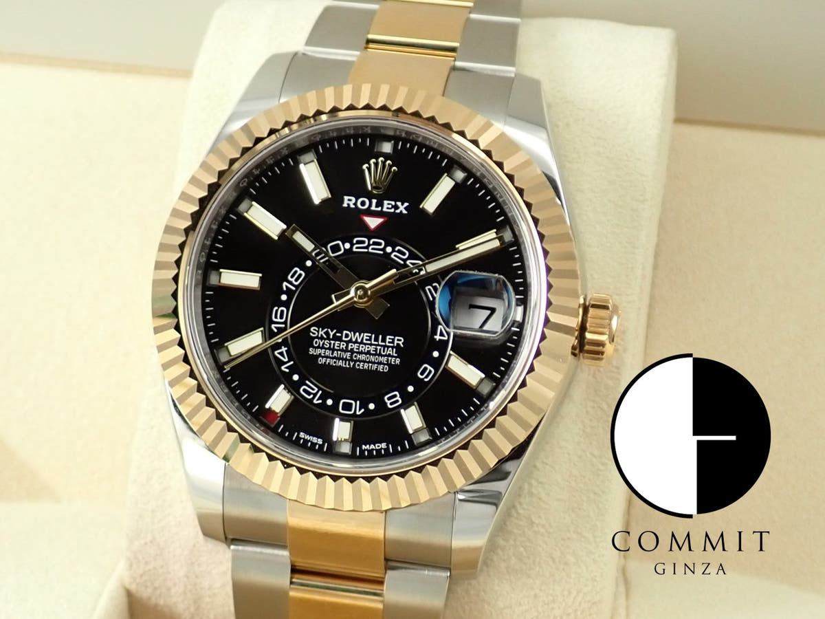 ロレックス スカイドゥエラー Ref.326933 ブラック文字盤 未使用 sky-dweller-23 オイスターブレスレット