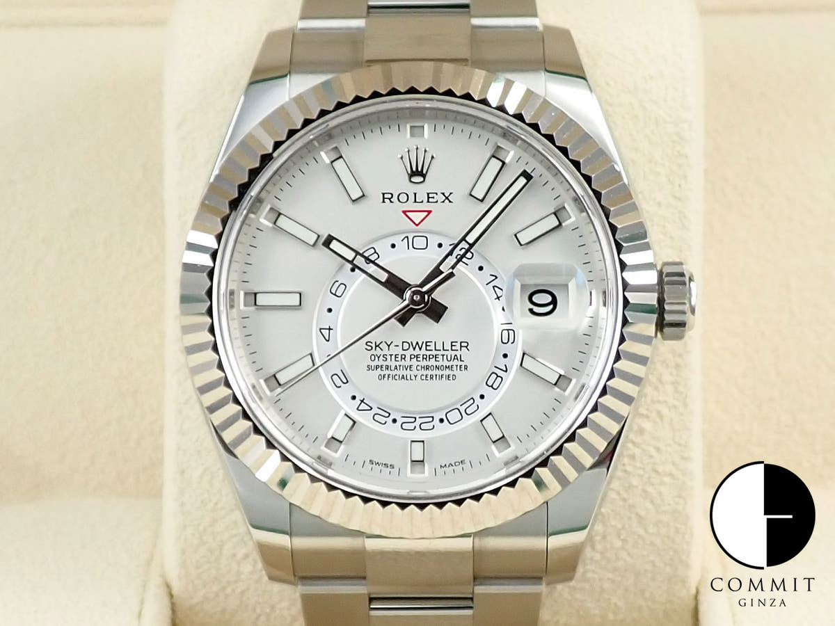 ロレックス スカイドゥエラー Ref.326934 ステンレススチール/ホワイトゴールド ホワイト文字盤 オイスターブレスレット