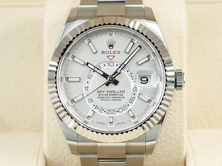 ロレックス スカイドゥエラー Ref.326934 ステンレススチール/ホワイトゴールド ホワイト文字盤 オイスターブレスレット
