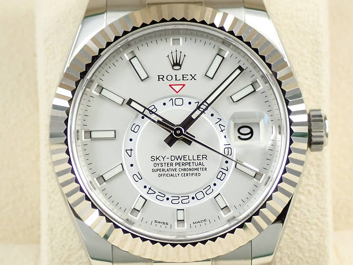 ロレックス スカイドゥエラー Ref.326934 ステンレススチール/ホワイトゴールド ホワイト文字盤 オイスターブレスレット