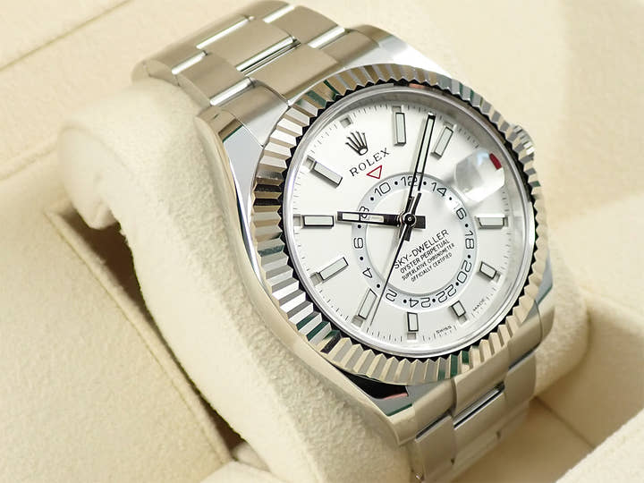ロレックス スカイドゥエラー Ref.326934 ステンレススチール/ホワイトゴールド ホワイト文字盤 オイスターブレスレット