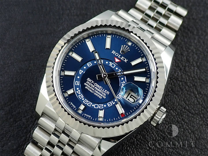 ロレックス スカイドゥエラー Ref.326934 ステンレススチール/ホワイトゴールド ブルー文字盤 ジュビリーブレスレット 中古 3XH301XS