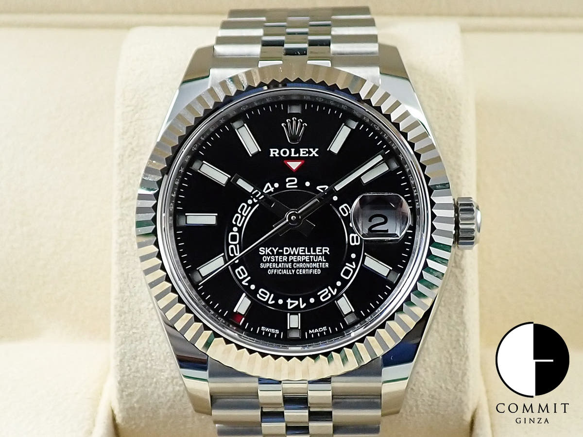 ロレックス スカイドゥエラー Ref.326934 ステンレススチール/ホワイトゴールド ブラック文字盤 ジュビリーブレスレット 未使用 269X3XHZ