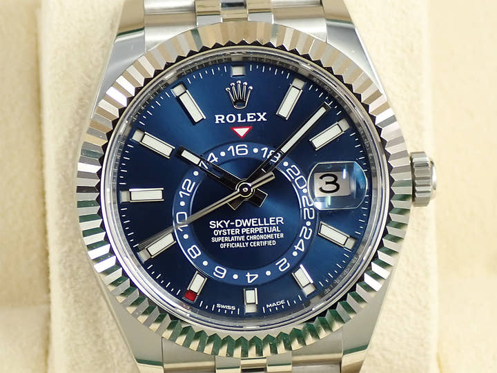 ロレックス スカイドゥエラー Ref.326934 ステンレススチール/ホワイトゴールド ブルー文字盤 ジュビリーブレスレット 中古 0ZYR3YS6