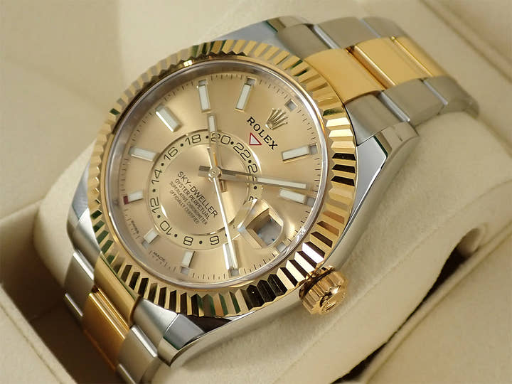 ロレックス スカイドゥエラー Ref.326933 ステンレススチール/イエローゴールド シャンパン文字盤 オイスターブレスレット
