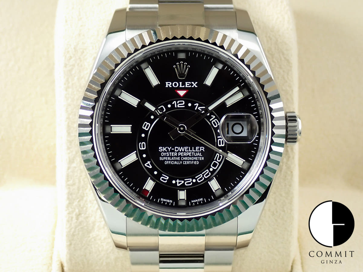 ロレックス スカイドゥエラー Ref.326934 ステンレススチール/ホワイトゴールド ブラック文字盤 オイスターブレスレット