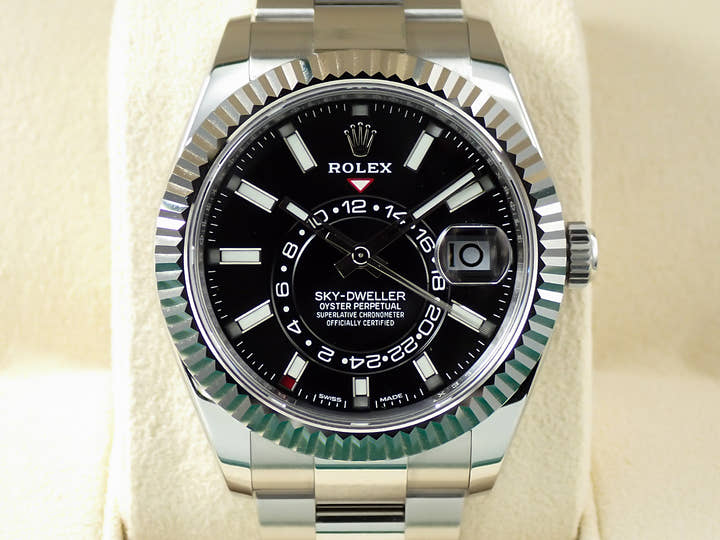 ロレックス スカイドゥエラー Ref.326934 ステンレススチール/ホワイトゴールド ブラック文字盤 オイスターブレスレット