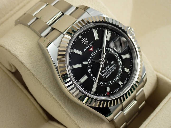 ロレックス スカイドゥエラー Ref.326934 ステンレススチール/ホワイトゴールド ブラック文字盤 オイスターブレスレット