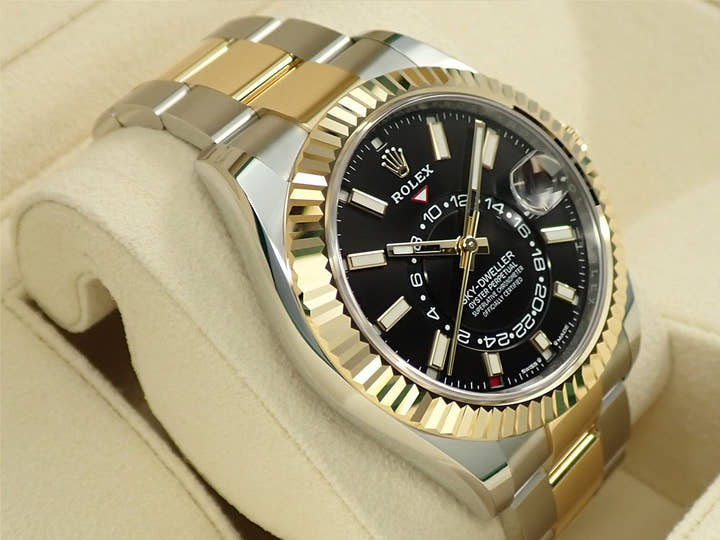 ロレックス スカイドゥエラー Ref.336933 ステンレススチール/イエローゴールド ブライトブラック文字盤 オイスターブレスレット
