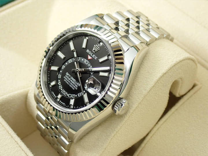 ロレックス スカイドゥエラー Ref.336934 ステンレススチール/ホワイトゴールド ブラック文字盤 ジュビリーブレスレット 未使用 Z3488693