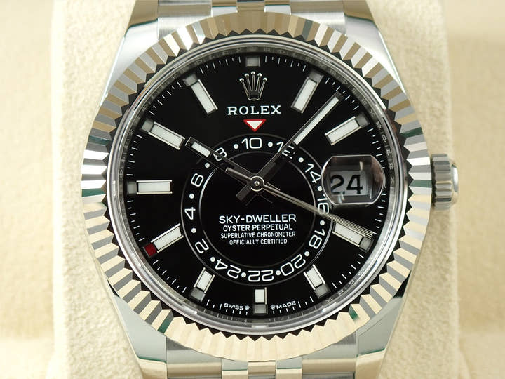 ロレックス スカイドゥエラー Ref.336934 ステンレススチール/ホワイトゴールド ブラック文字盤 ジュビリーブレスレット 未使用 Z3488693