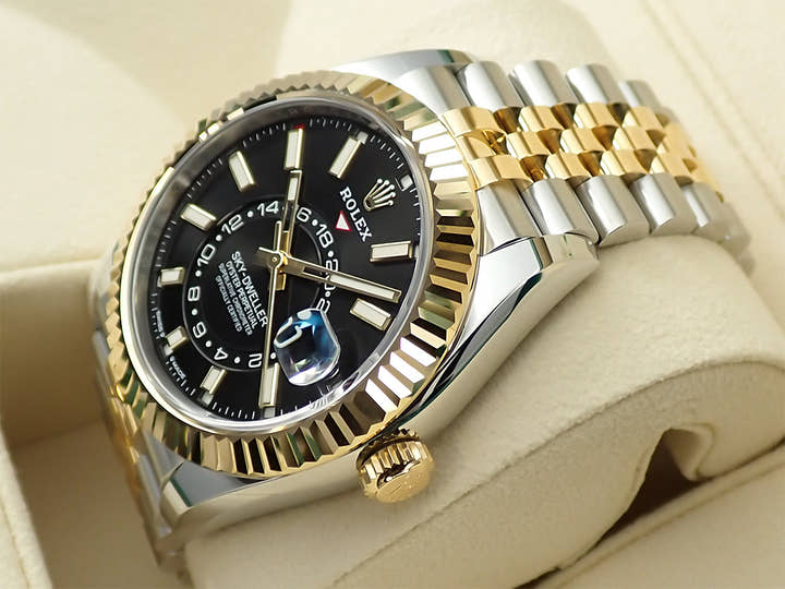 ロレックス スカイドゥエラー Ref.336933 ステンレススチール/イエローゴールド ブラック文字盤 ジュビリーブレスレット 未使用 P134CC16