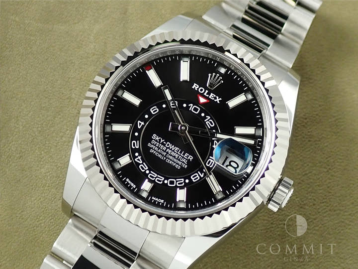 ロレックス スカイドゥエラー Ref.326934 ステンレススチール/ホワイトゴールド ブラック文字盤 オイスターブレスレット